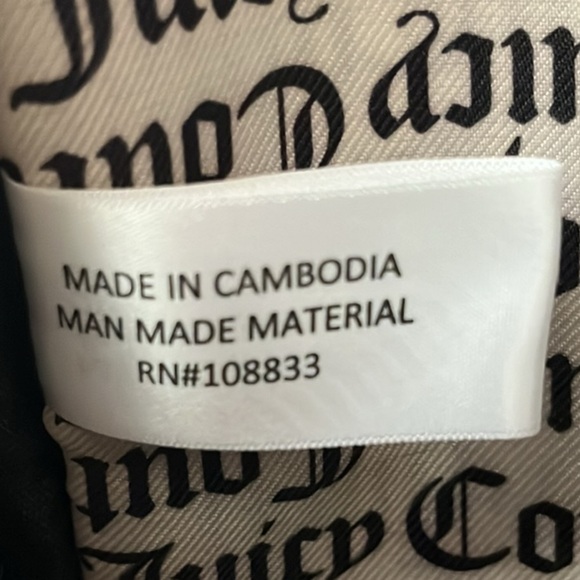 NEW Juicy Couture Liquorice Big Spender Studded Velvet Backpack - Picture 11 of 12